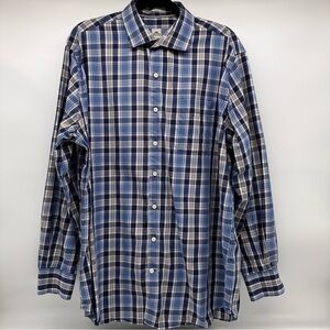 Peter Millar Plaid‎ Long Sleeve Button Down Shirt Size XL